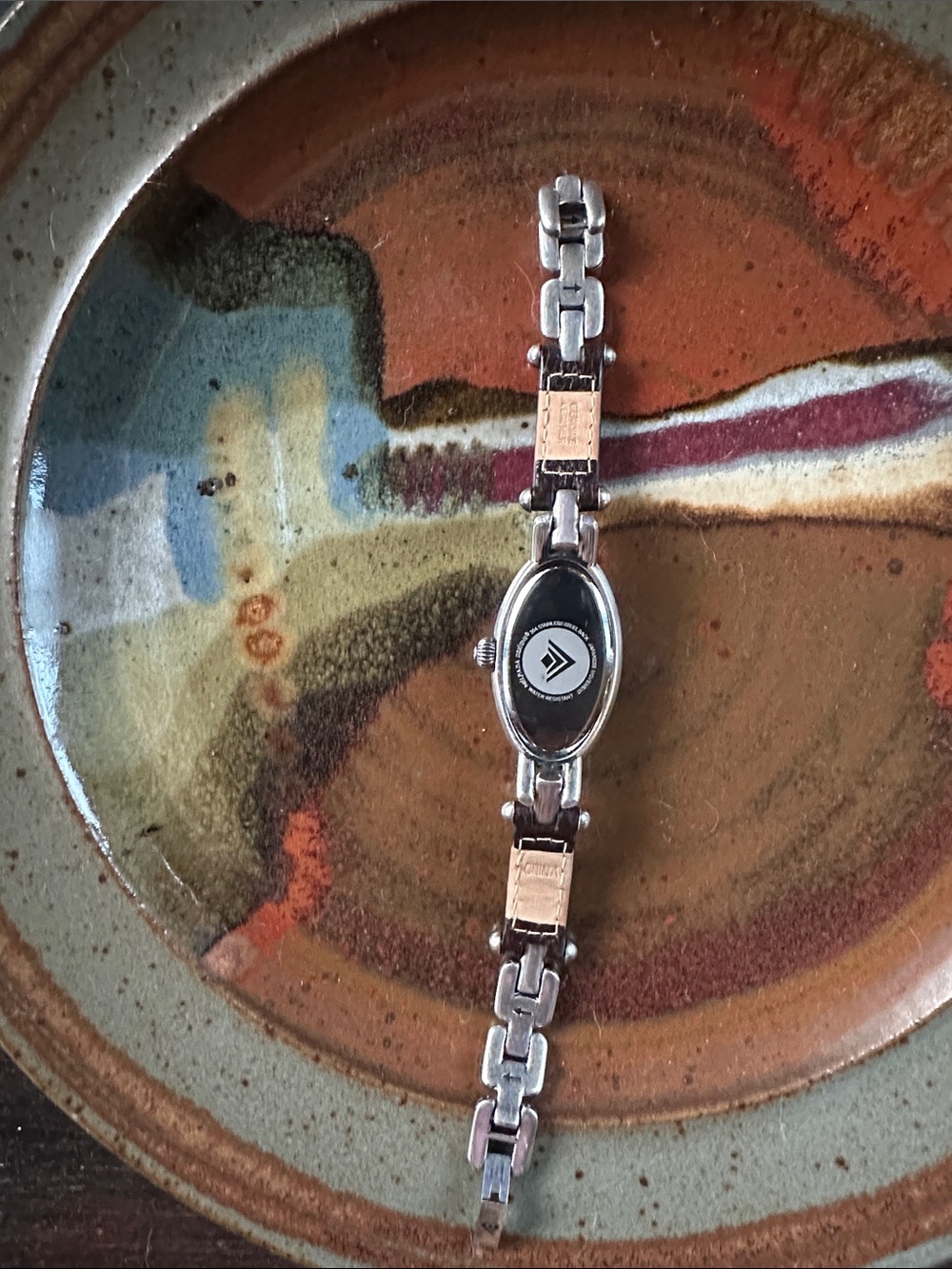 SILPADA Silver and Brown Leather Women's Oval Bracelet Watch - Picture 4 of 6
